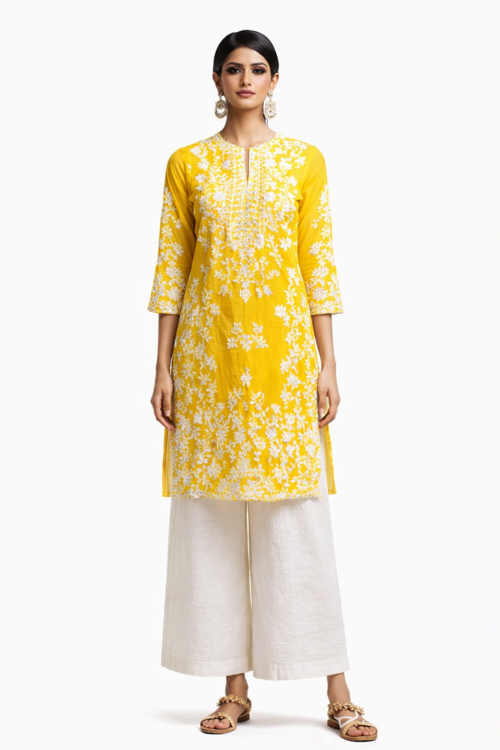 Women Kurti Set with Churidar Pants
