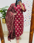 Premium Heavy Cotton Kurti with Dupatta